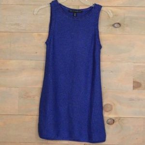 WHBM Long Knit Royal Blue Sparkly Sweater Top